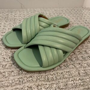 Seychelles green sandal slide size 7 new‎ word for word